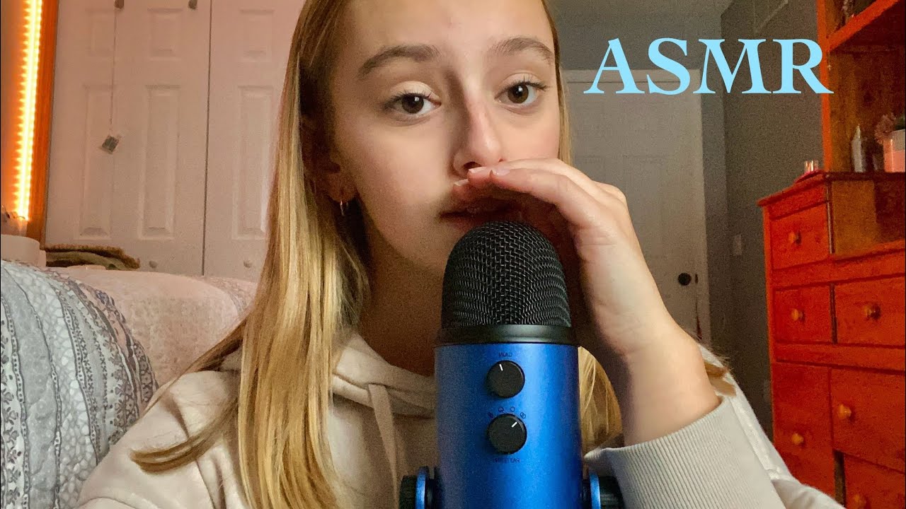 ASMR | slow mouth sounds + inaudible whispering 💛