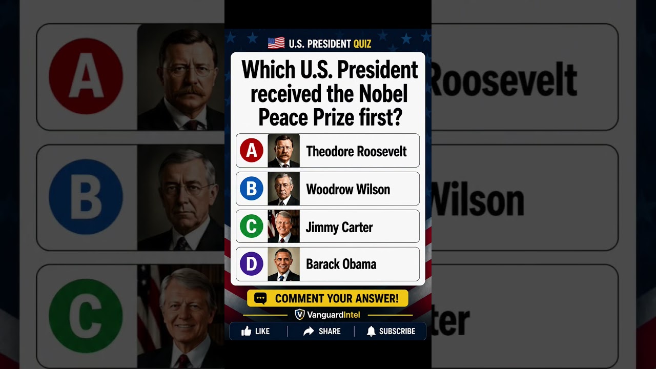 🚨 Only Geniuses Know: The First President to Win a Nobel Peace Prize! 🇺🇸