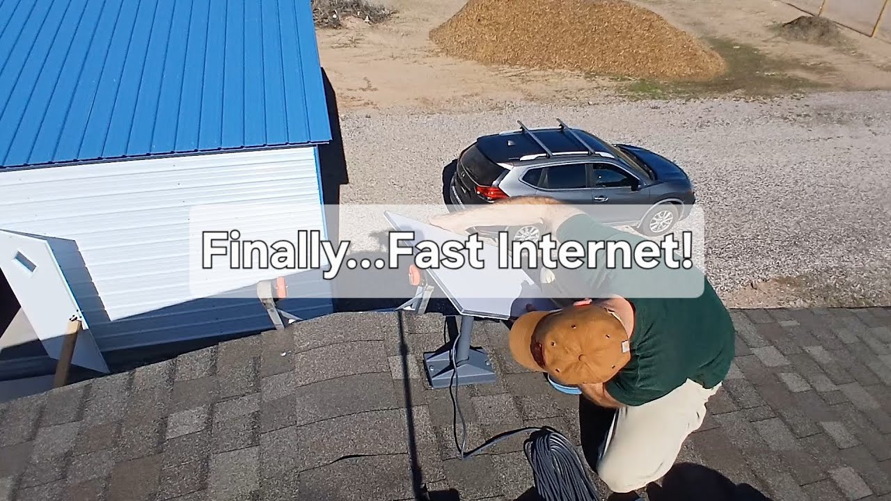 Starlink install for rural Internet. Money well spent. 