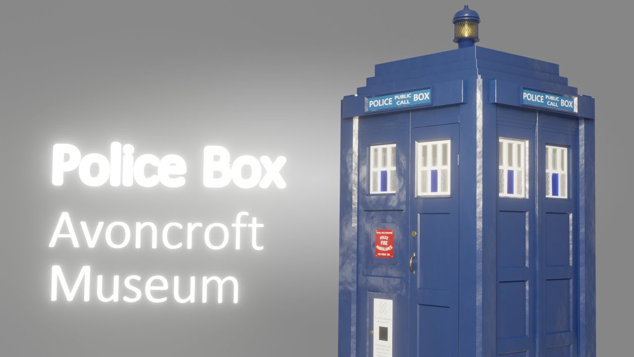 Police Box model in Blender