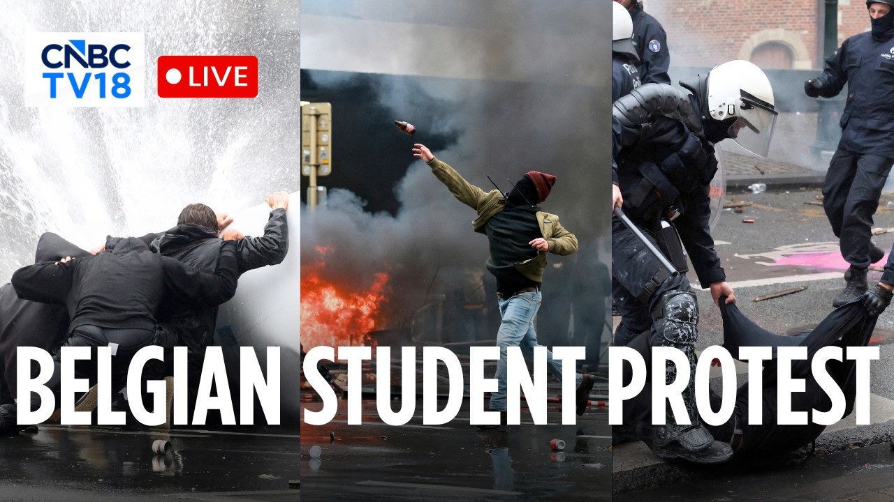 Belgium Protest LIVE: Brussels Protest Turns Violent As Police Fire Tear Gas, Water Cannons | N18G