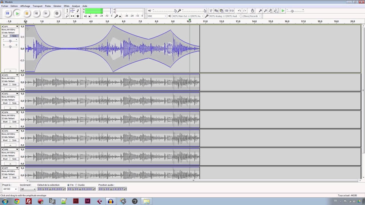 Mixage octophonique sur Audacity