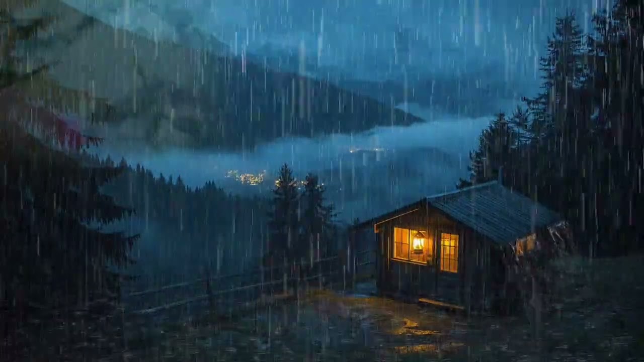Heavy Rain on Window for Sleeping | Relaxing Rain ASMR Ambience and Thunder Sounds