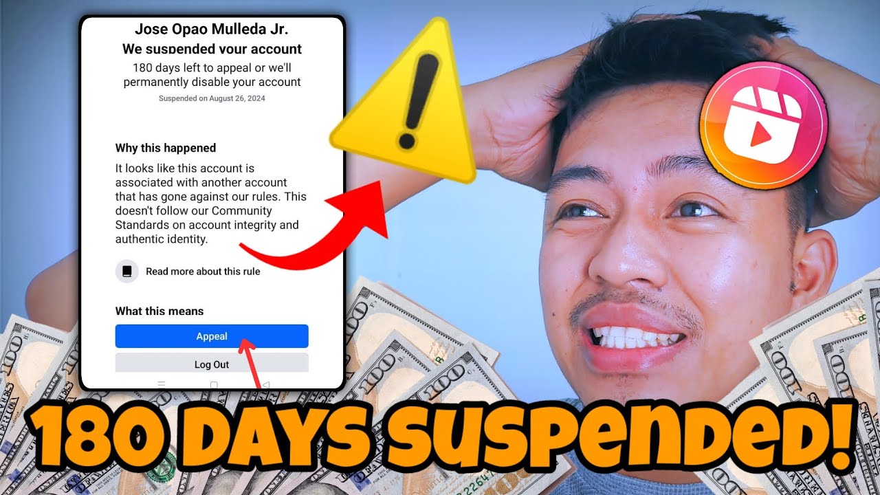 Bakit Bigla Na Suspended Ang Facebook Account Ng 180 Days #suspended #facebook #account #howto #fyp