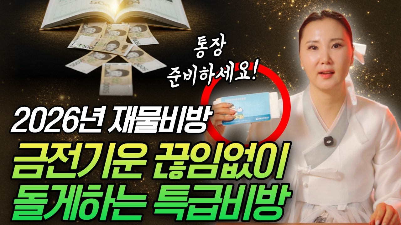 2026년 금전비방 통장준비하세요🔥🔥 
