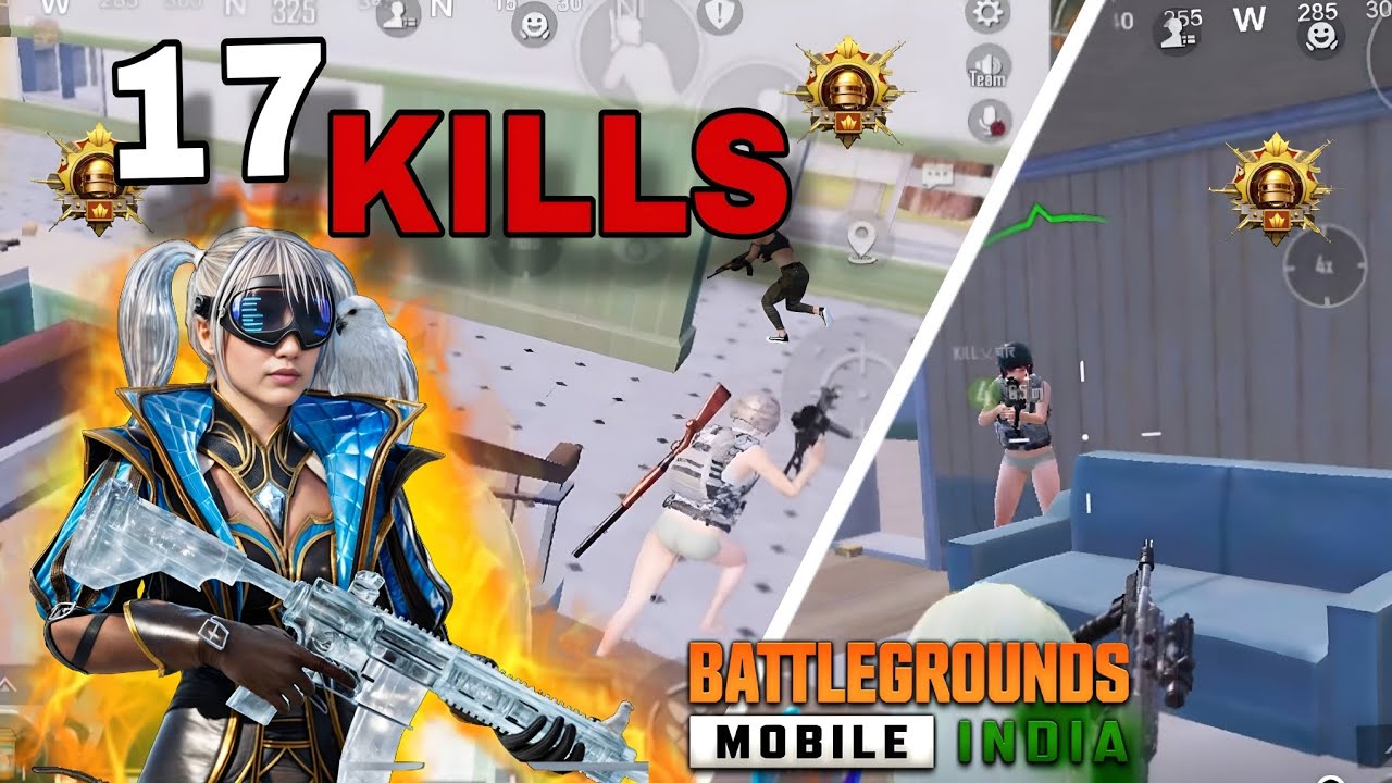 17 KILLS! 🔥IN 2 MATCHES FASTEST GAMEPLAY With FULL MY FAVOURITE OUTFIT 😍 BGMI 