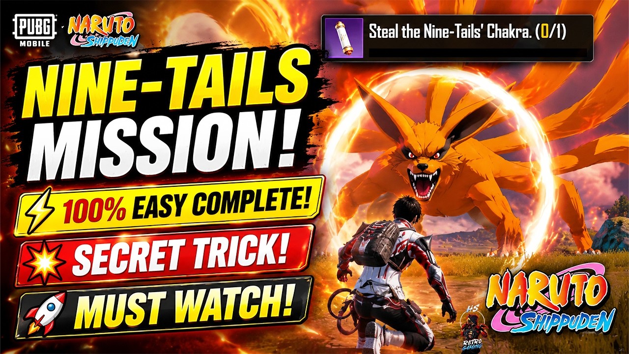 How to Complete Nine-Tails' Chakra Mission in PUBG MOBILE Naruto Event | Full Guide