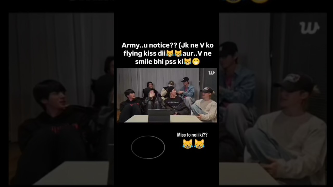 jk ne tae ko kiss dii live m😹😹