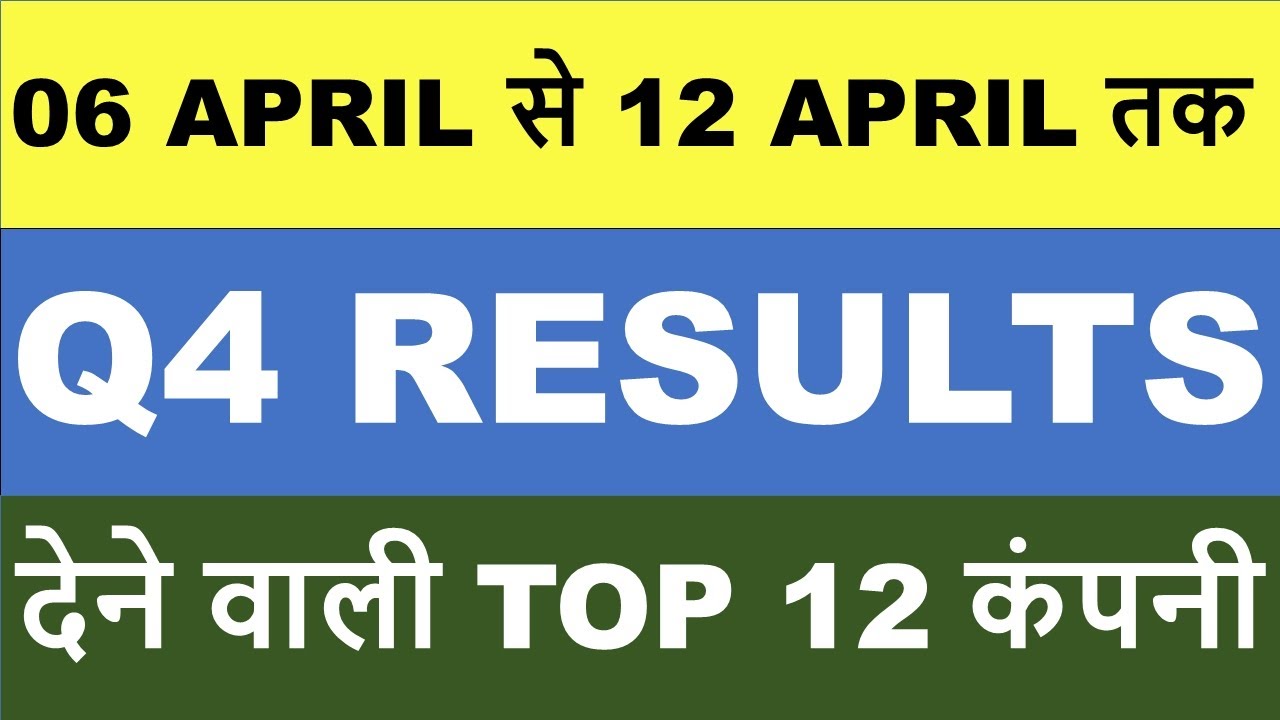 अगले हफ्ते आने वाले 12 कंपनियों के Results | Q4 Results 2026 | Q4 Results 2026 Today | Q4 Results 