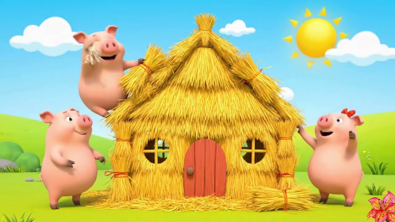 The three fun little 🐖 pigs singalong kid's video  #nurseryrhymes#kidsvideo