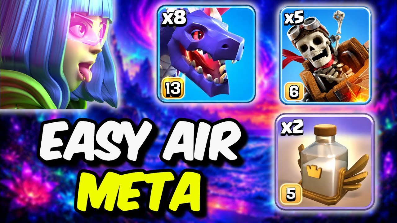 Простая воздушная мета для ЧАЩИХ трех звезд в Clash of Clans