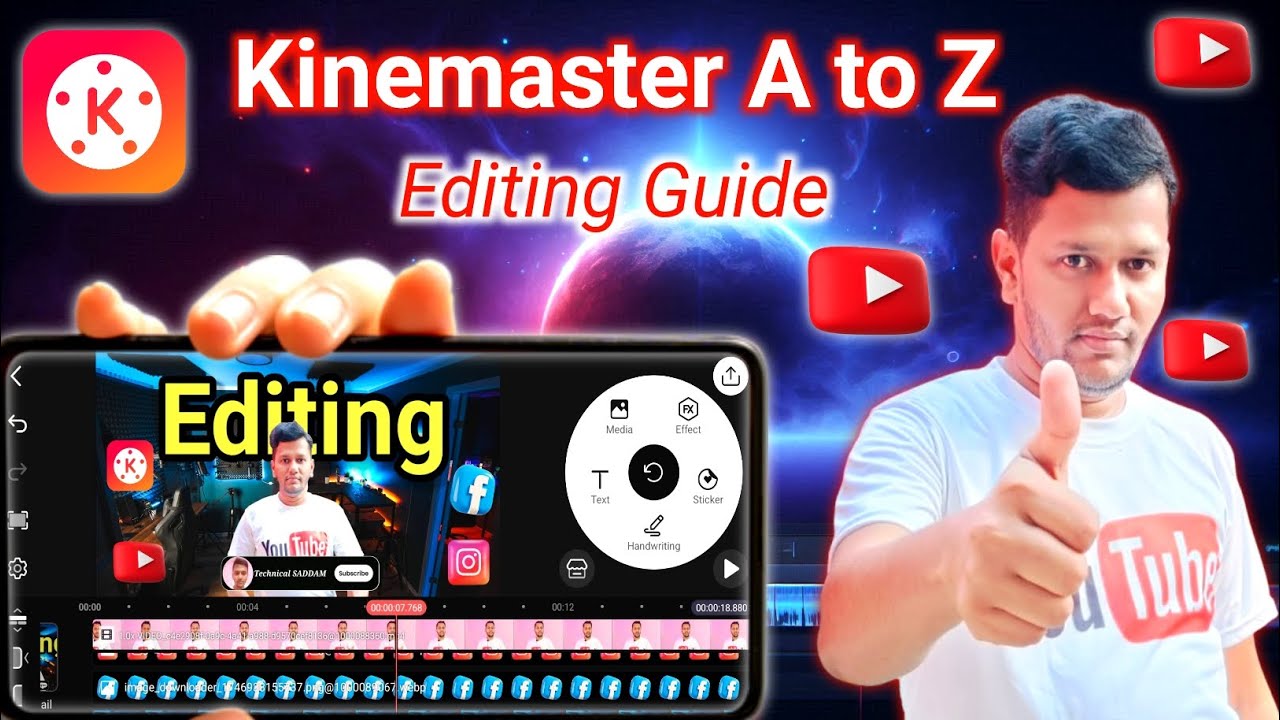 KineMaster দিয়ে ভিডিও এডিটিং শিখুন A to Z | Full Bangla Tutorial  @technicalsaddam17