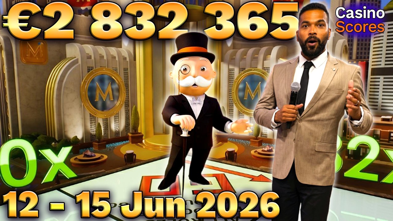 Крупные выигрыши в Monopoly Live и Coin Rush и др. (12-15 июня 2026 г.)