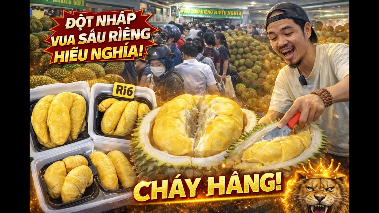 Đột nhập vựa sầu riêng Hiếu Nghĩa, Khách xếp hàng dài chờ Ri6, 6 Hữu, Musang King! CHÁY HÀNG