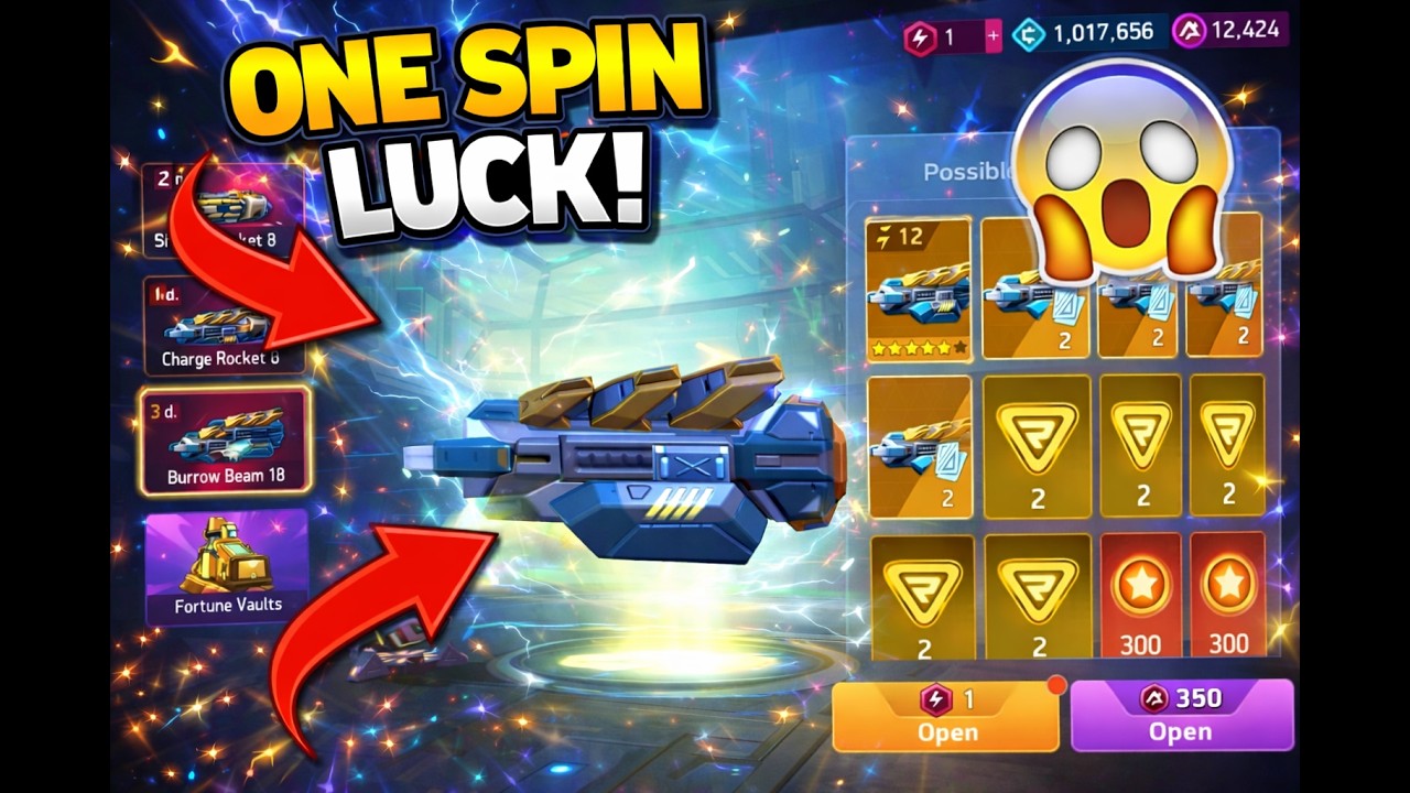 ONE SPIN LUCK?! 😱 BURROW BEAM 12 UNLOCKED | OP Weapon Testing | Mech Arena