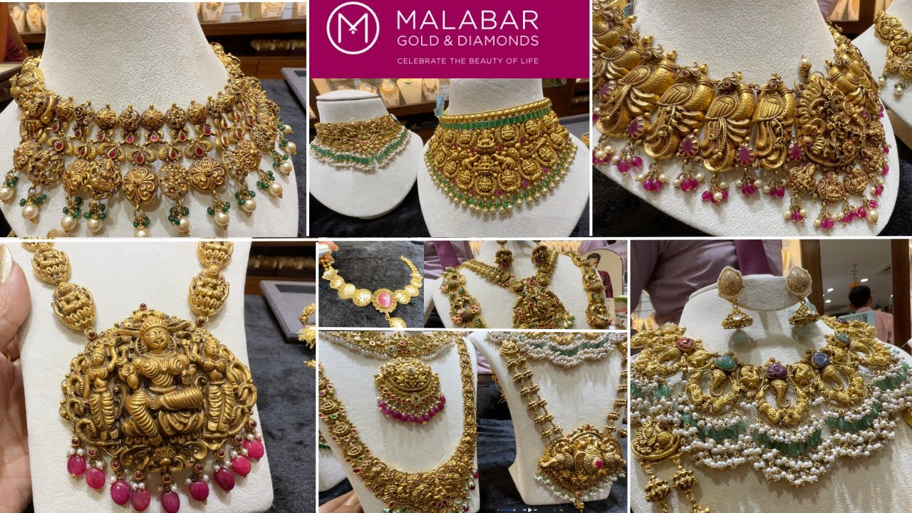 Malabar Gold & Diamond Temple Nakshi Short necklace, Harems starts @ 2.9 Lakh 😍