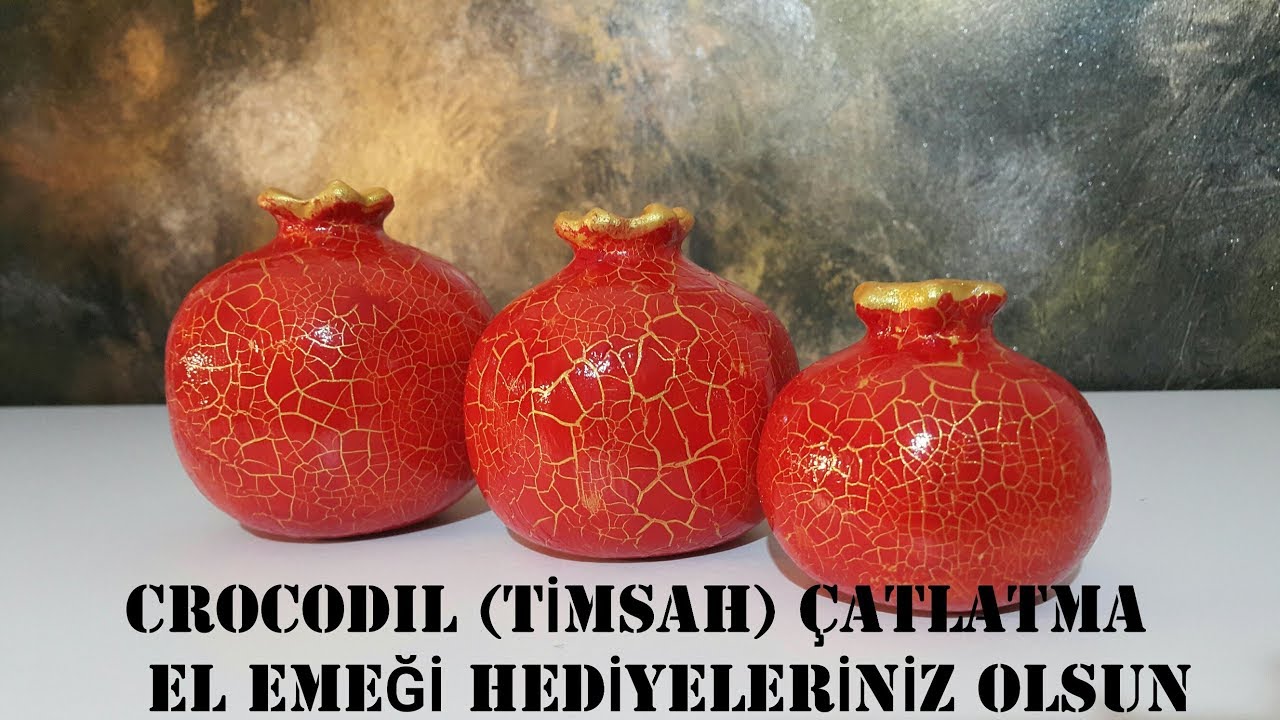 Crocodile Çatlatma, Seramik Boyama, Hediye Fikirleri # 1, Crocodile Crackle Varnısh, Dıy