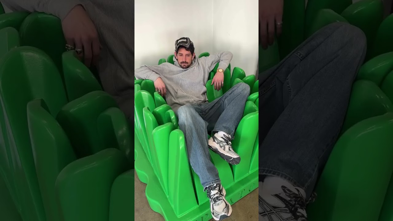 taking a nap in the pratone chair