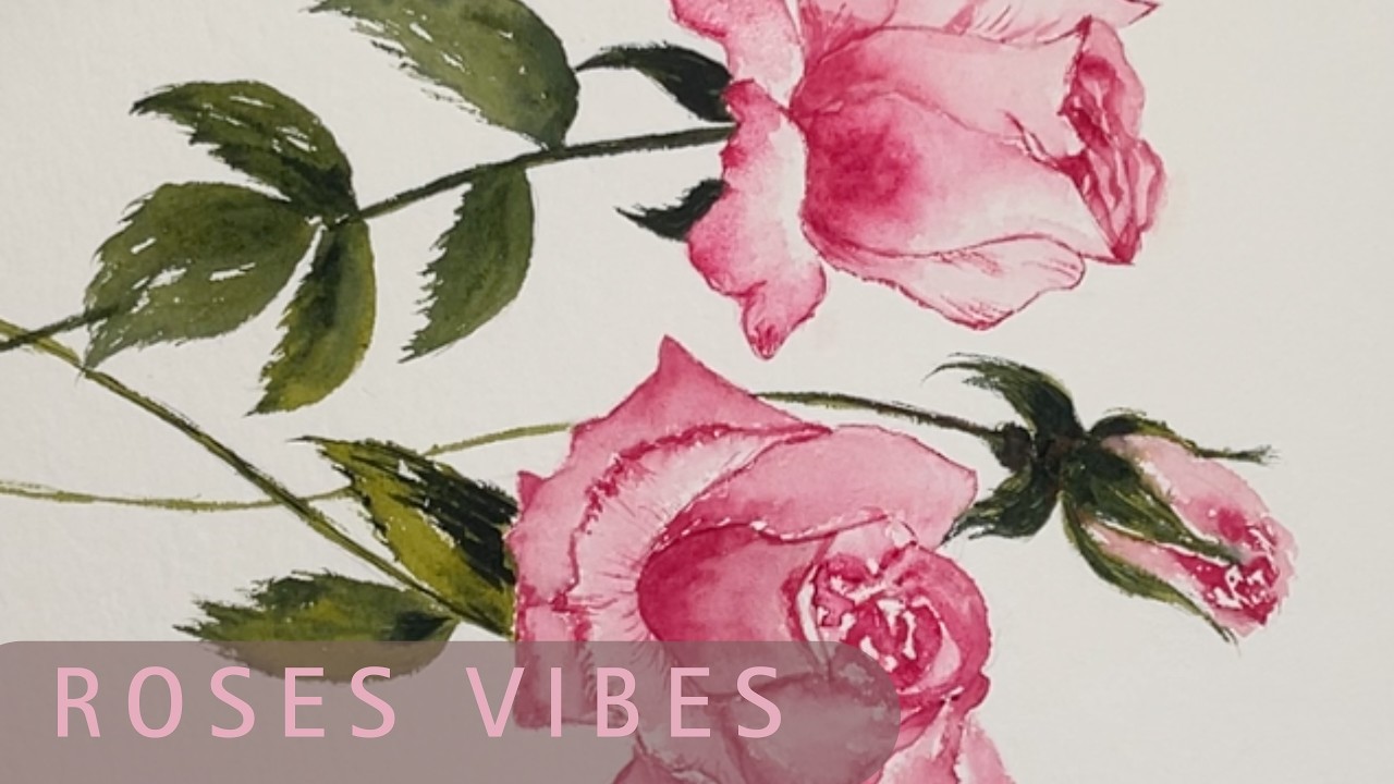 👉Watercolor Roses Tutorial  🌸 | Easy Floral Painting for Beginners