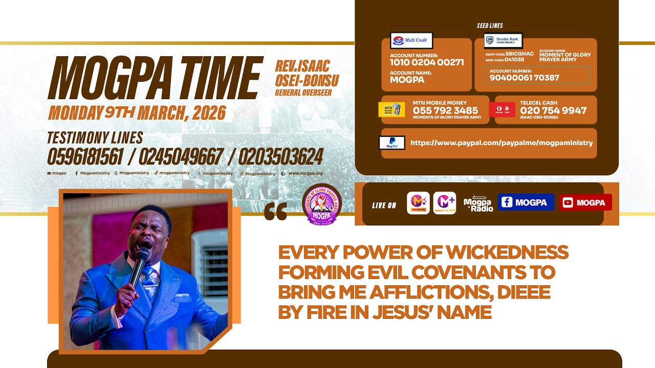 DEFEATING COVENANTS OF AFFLICTION AND WICKEDNESS || MOGPA TIME WITH REV O B || 09-03-2026