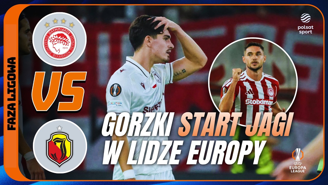 SKR&Oacute;T: OLYMPIAKOS - JAGIELLONIA | 1. KOLEJKA | LIGA EUROPY