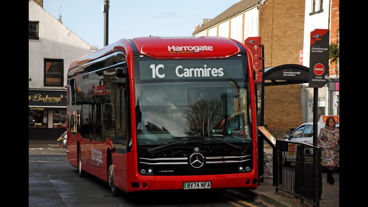 Brand New In Service| Transdev Harrogate Mercedes E-Citaro BV74 NFA 1006 on the 1C to Carmires