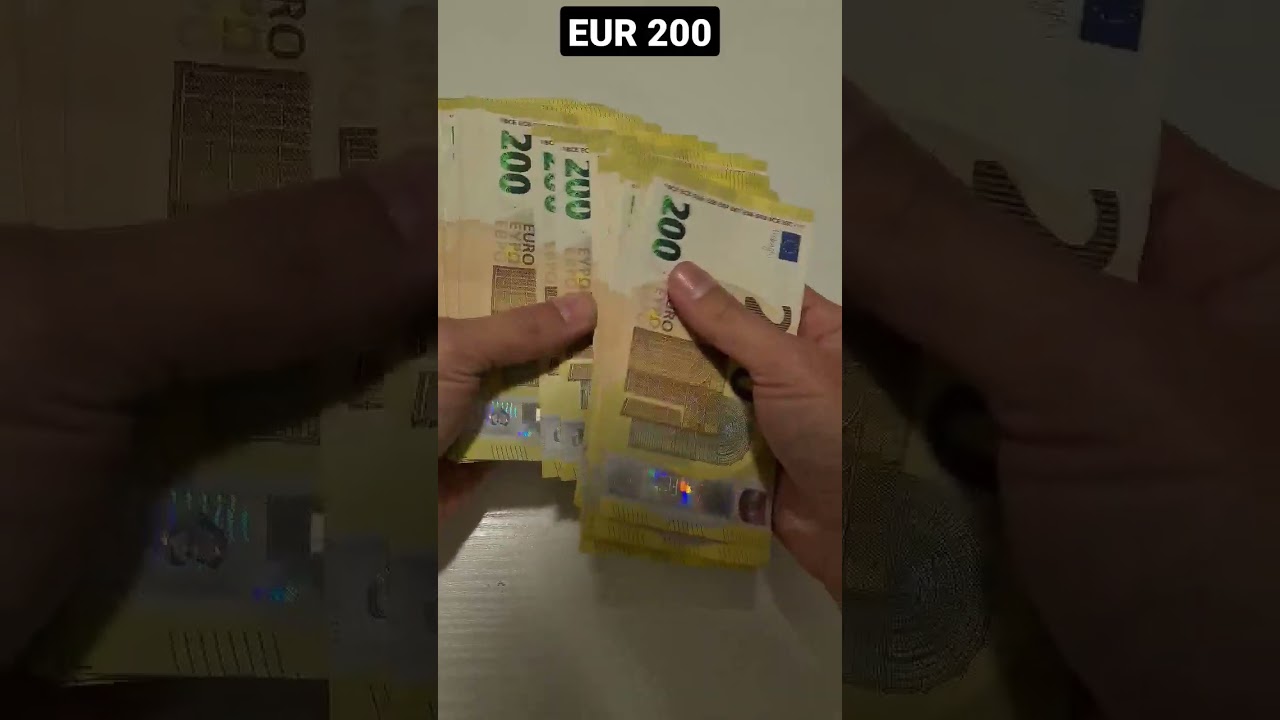 Big stack of 200 EUR