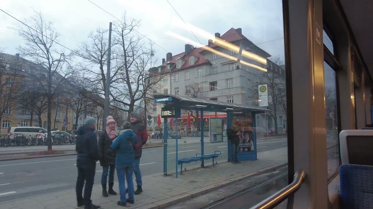 tram ride Nr.20 From  Karlsplatz (Stachus)To Moosach  - Munich [4K HDR]