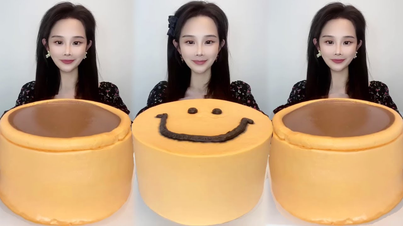 Asmr🍰Eating No Pei Cake Yellow Cheese🍰 (Soft And Waxy Sound) 크림丨먹방丨Mukbang丨Satisfying丨Eatings