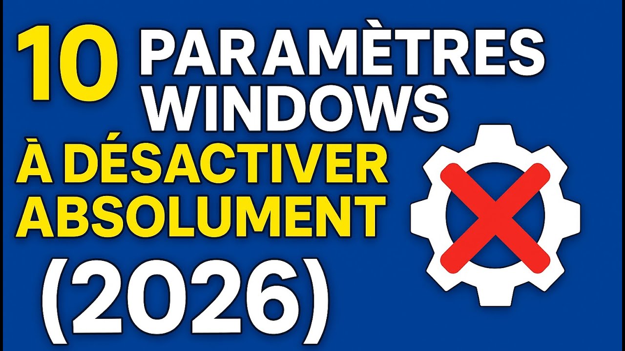 10 réglages Windows à désactiver d’urgence Mise à jour 2026