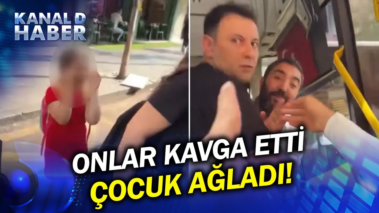 Belediye Otobüsünde Karekod Kavgası! Onlar Kavga Etti, Çocuk Korkudan Ağladı...