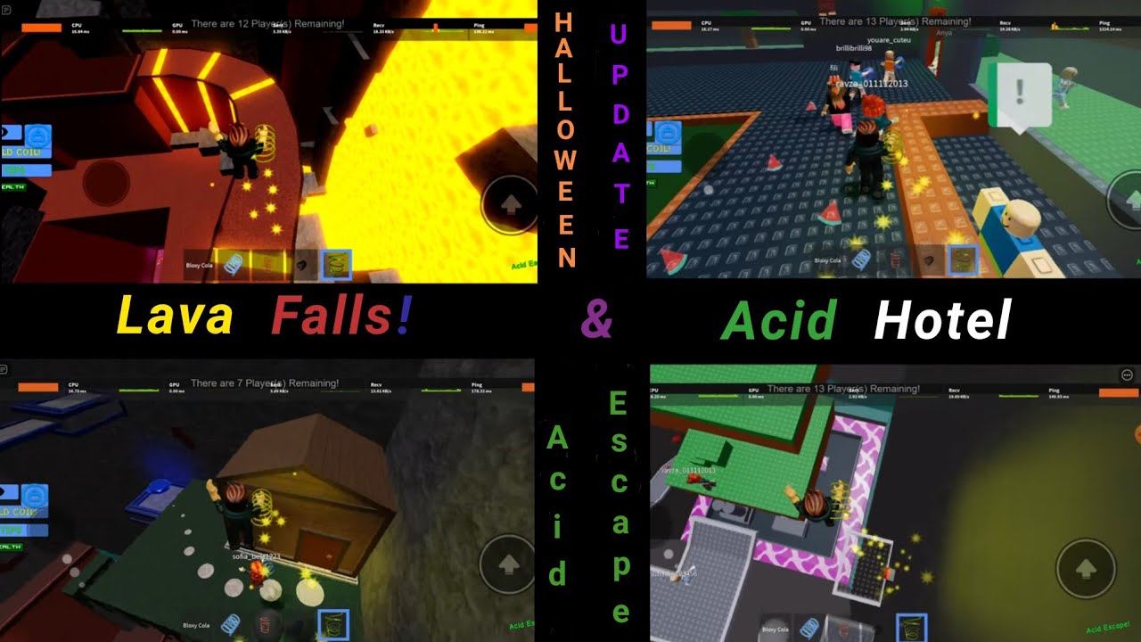 panic,complexity, darkfortress revamp, acid hotel, lava falls failed & purple acid halloween update!