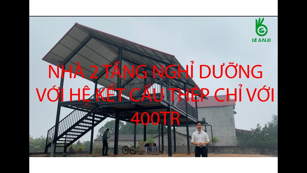 Nhà khung kết cấu thép 2 tầng rẻ đẹp