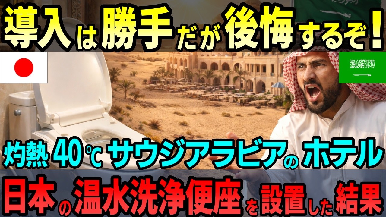 【海外の反応】「導入するのは勝手だが後悔するぞ！」灼熱40℃のサウジアラビアの高級ホテルに日本の温水洗浄便座を設置した結果…