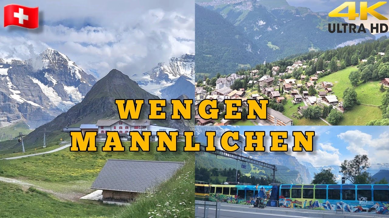 [4K] Wengen & Mannlichen, Switzerland 🇨🇭