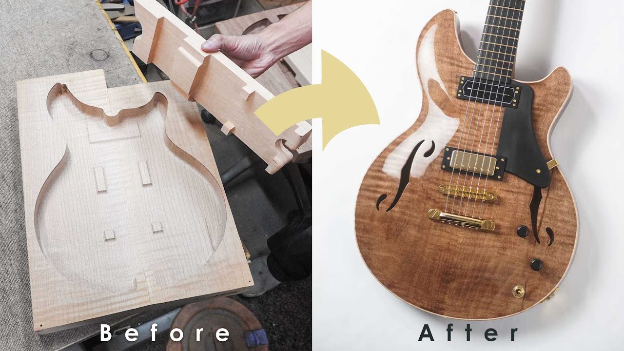 和楽器バンド 町屋さんのセミアコギターを作りました｜Guitar build