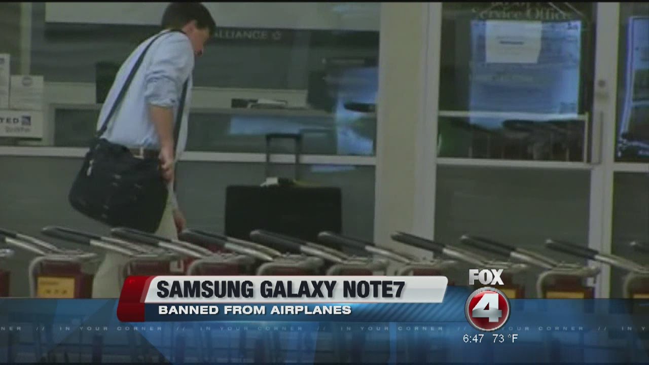 Samsung  Galaxy Note 7 Banned on Planes