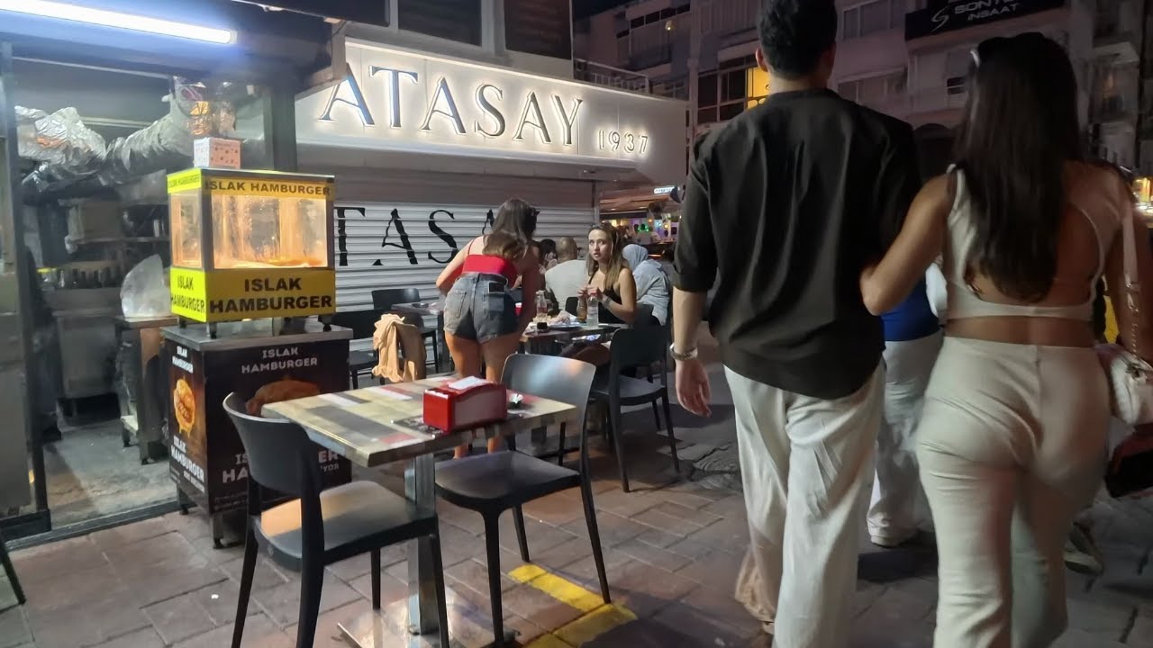 Izmir Turkey | Bostanlı Nightlife Walking Tour | August 2025 [4K HD/60 fps]