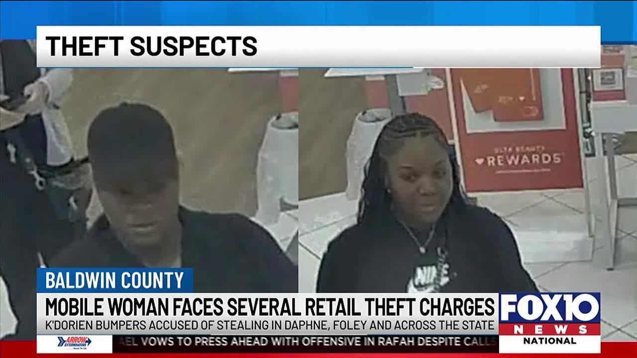 Mobile woman arrested in Baldwin County on retail theft charges