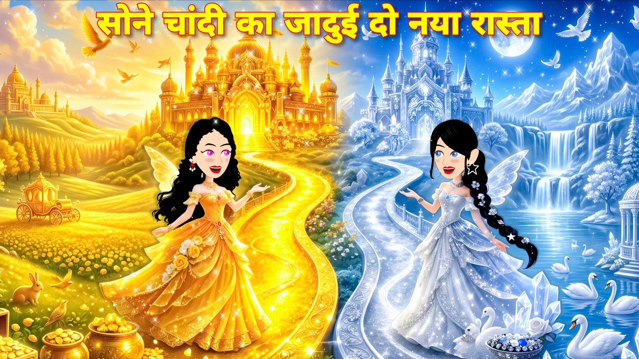 सोने चांदी का जादुई दो नया रास्ता | Golden & Silver Road | Hindi Story | jadui kahani | hindi kahani