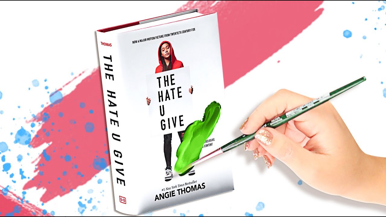 My best book paint over yet? Painting on The Hate You Give - Angie Thomas.