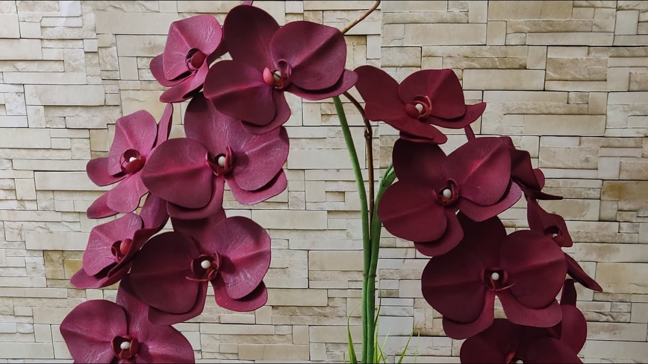 como fazer uma orquídea marsala