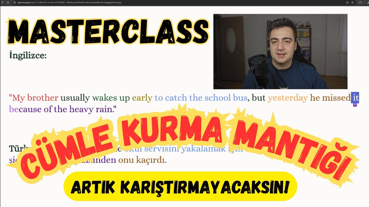 İngilizce Cümle Mantığını Bir Daha Unutmayacaksın! MASTERCLASS Cümle Analizi