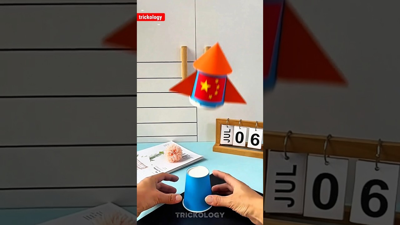 Paper Cup Experiment That Actually Flies! #diy #shorts