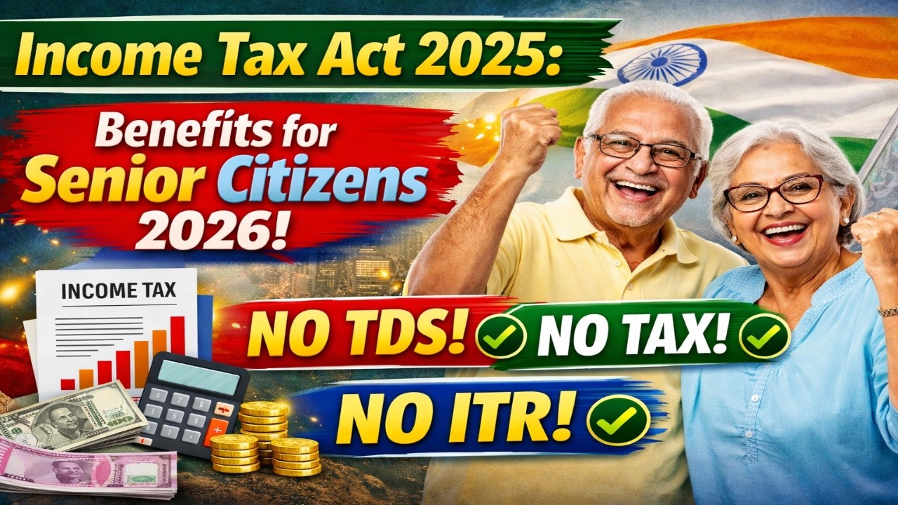 Senior Citizrns special benefits No Tax | No TDS | No ITR #CA ANITA AGRAWAL