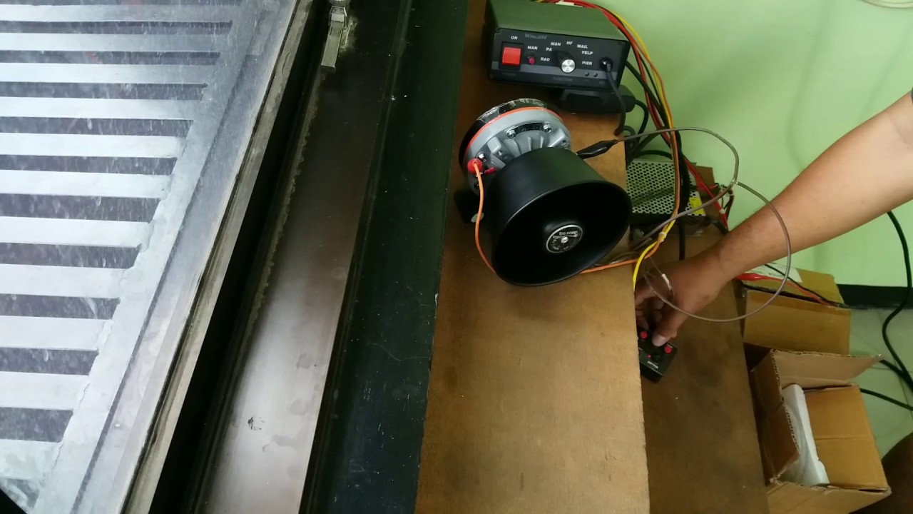Whelen 295HF100 100watts Siren with Senken YD150i Speaker Demo Sound