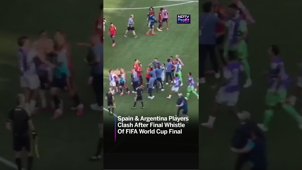 Argentina & Spain Players Clash After Final Whistle Of FIFA World Cup Final #fifaworldcup