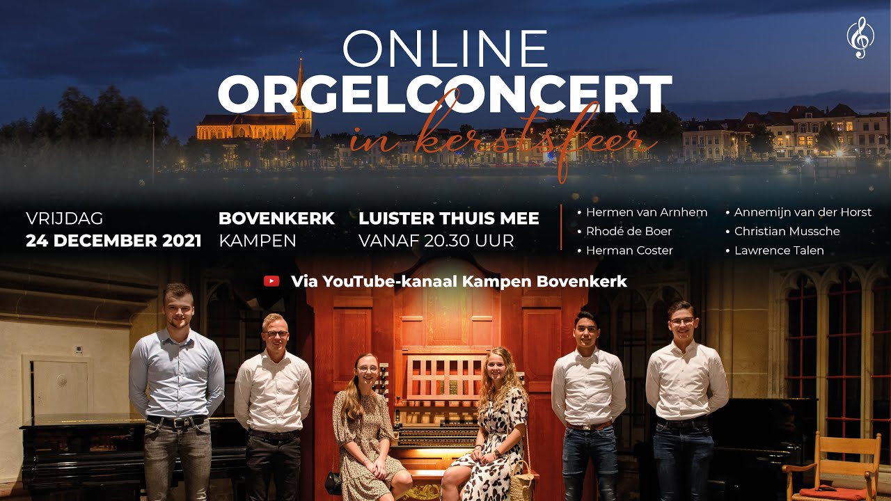 Online kerstconcert door 6 jonge organisten