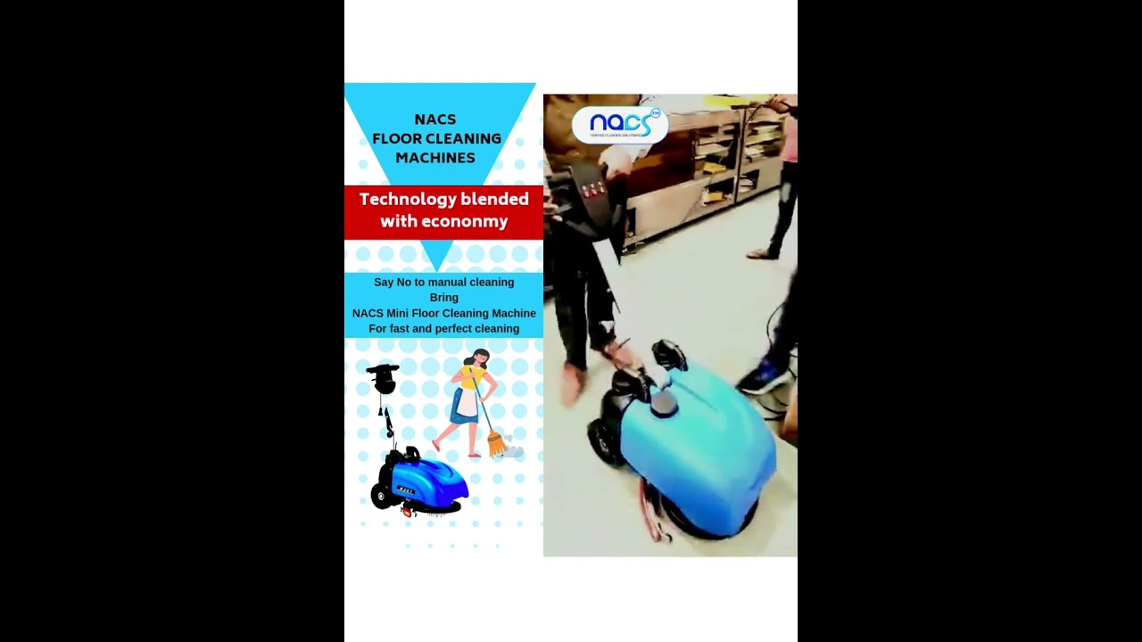 Compact floor cleaning machine auto scrubber drier by NACS