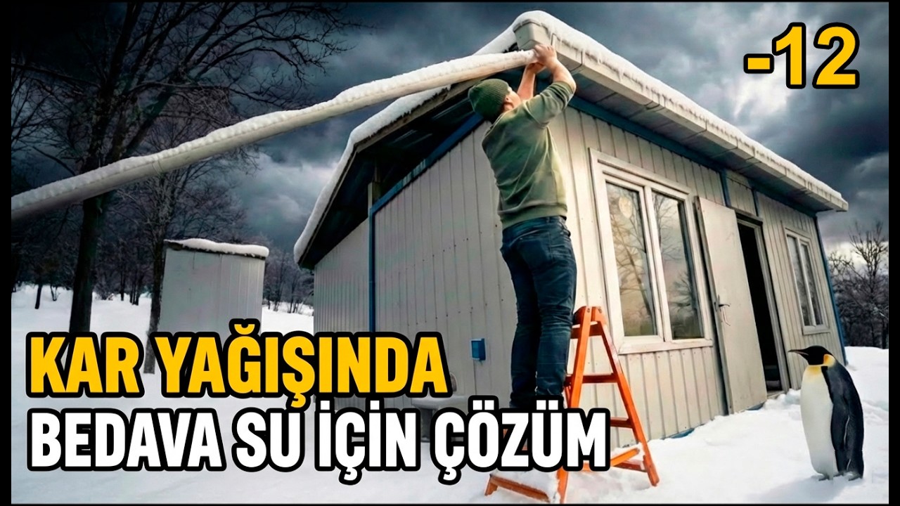 KAR YAĞIŞINDA YAĞMUR SUYU HASADI | DIY Rainwater Harvesting System